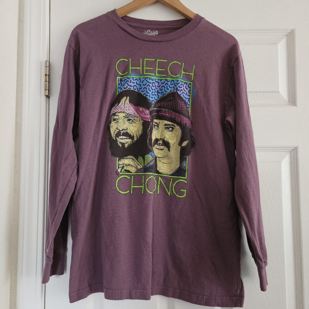 Cheech & Chong Men's Purple 100% Cotton Long Sleeve Top Size Large